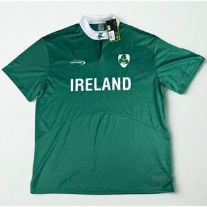 NWT Ireland Lansdowne Rugby Jersey Mens L Green Shamrock Performance Shirt